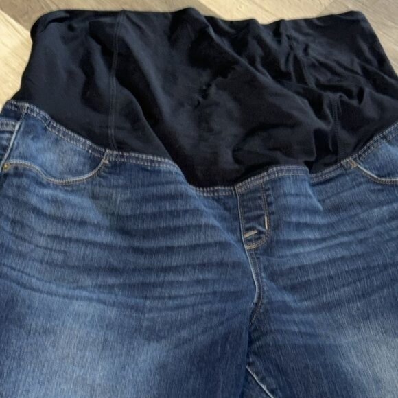 Isabel Maternity Skinny Fit Jeans With Over-Belly Panel Size 16/33R Blue Wash Ma - Picture 2 of 10